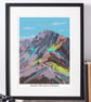 A4 Framed (choice of colours) Snowdon Art Print