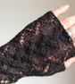 Lace charcoal fingerless gloves - Image 4