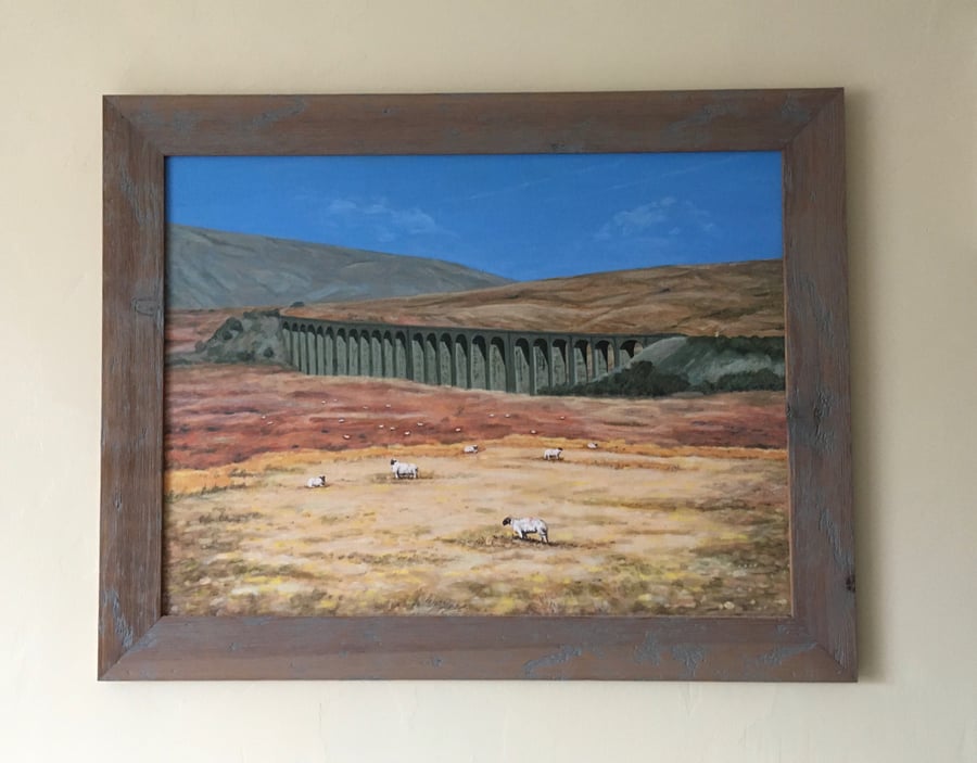 Original framed painting Ribblehead Viaduct