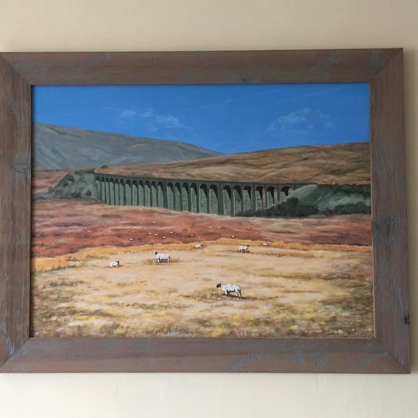 Original framed painting Ribblehead Viaduct