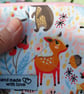 Quilted Woodland Animals Coin Purse with Pink zip - Image 4