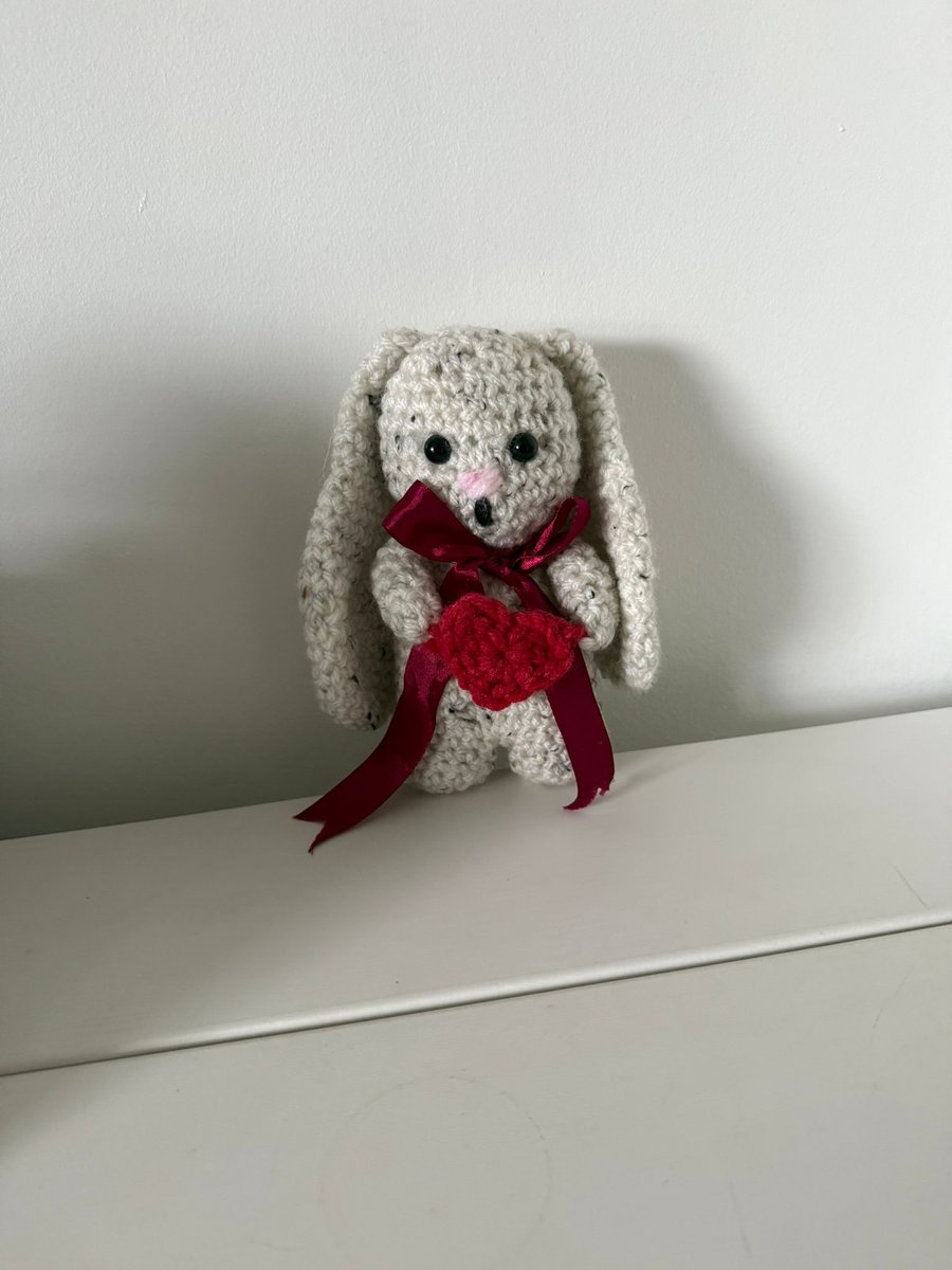 Rosie Rabbit Handmade Plush Crochet Bunny Gift Keepsake Soft Toy