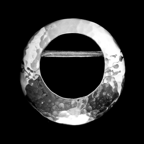 Eccentric Pewter scarf ring