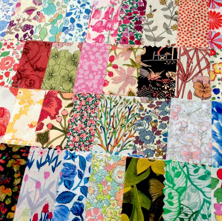 100 Liberty Fabric Scraps 2.5inch Squares ALL... Folksy