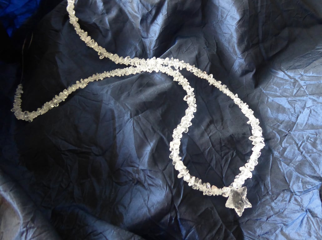Add some sparkle with this beautiful handmade Ice Queen Necklace extra long 27"