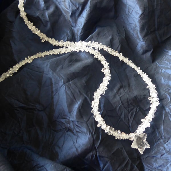 Add some sparkle with this beautiful handmade Ice Queen Necklace extra long 27"