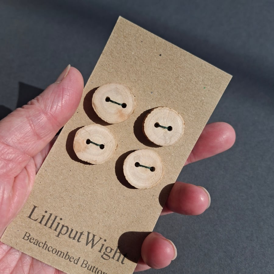 Set of Four Beachcombed Buttons