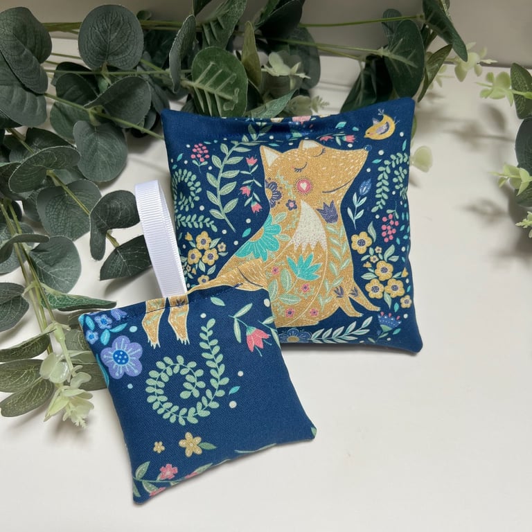 Lavender Sleep Pillow & Matching Lavender Sachet - Fox