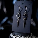 Custom spiked chainmail earrings 