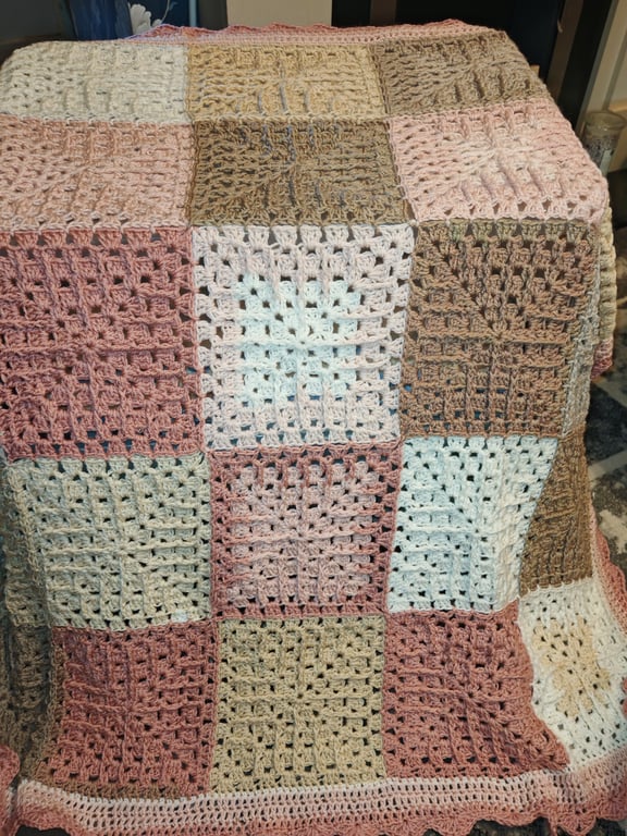 Handmade crochet Baby girl blanket