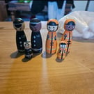 Hand painted peg dolls
