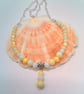 Yellow Glass Bead Necklace and Earrings, Gift Set, Yellow Necklace & Earrings - Image 2