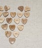 25mm (1") 40L REAL WOOD HEART Buttons x 5 Buttons - Image 6