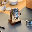 Handmade Copper, Wood & Brass Watch Stand