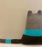Blue  turquoise and grey knitted cat cushion - folksy Christmas 2026 - Image 7