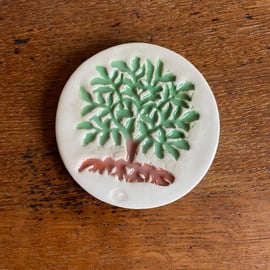 NEW!  Tree of Life ceramic coaster