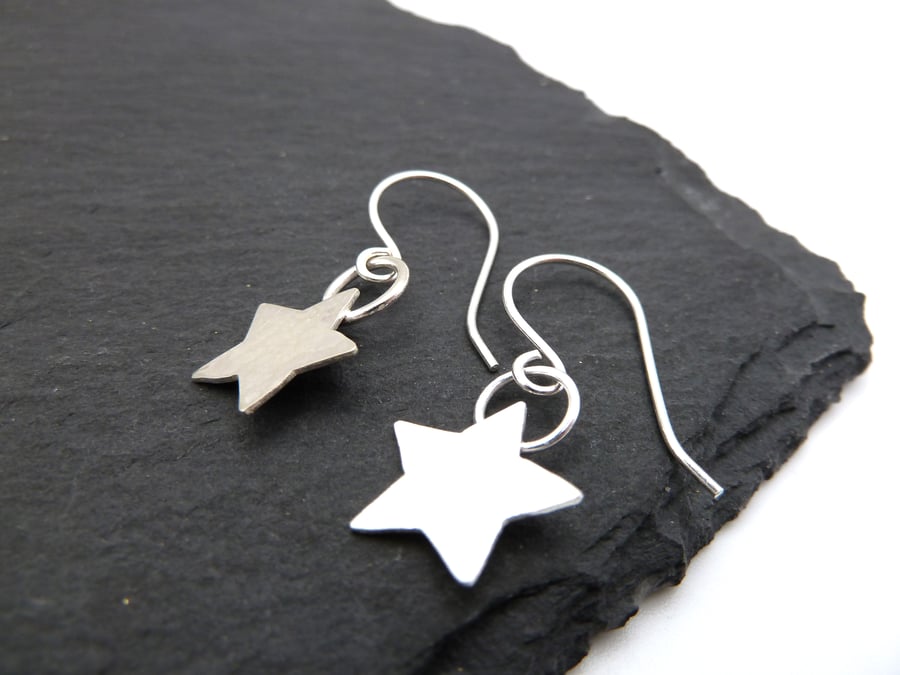 sterling silver earrings, star jewellery