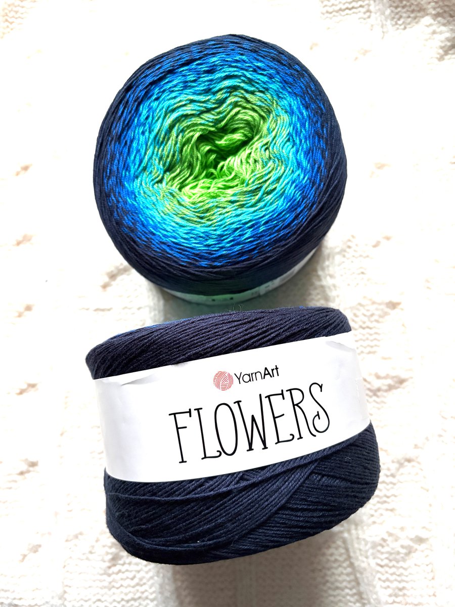 1 cake x 250g YarnArt Flowers Yarn Cake - Colour 300 : Cotton Blend