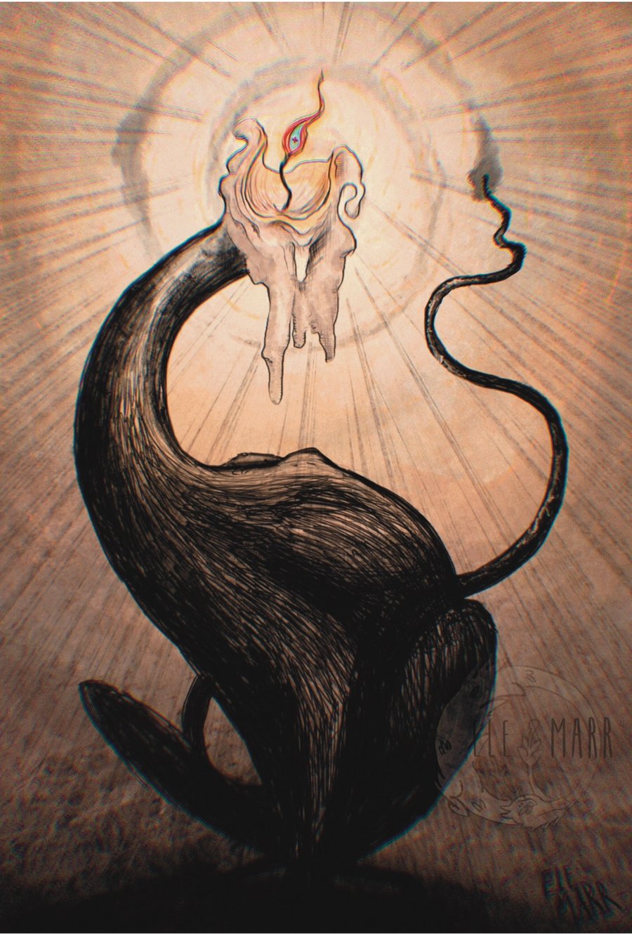 A4 Candlehead Cat high quality art print, digital pen and Ink