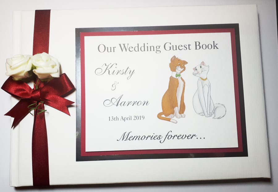 Aristocats wedding guest book, aristocats wedding gift