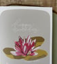July Birth Flower Card, Lotus, Water Lily, Birthday Card, Floral Greeting Cards, - Image 2