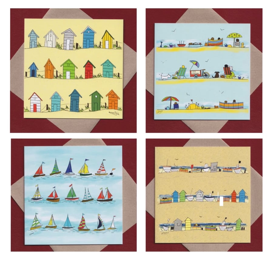 Seaside greetings cards