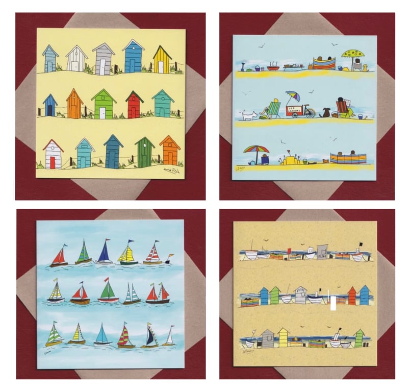 Seaside greetings cards