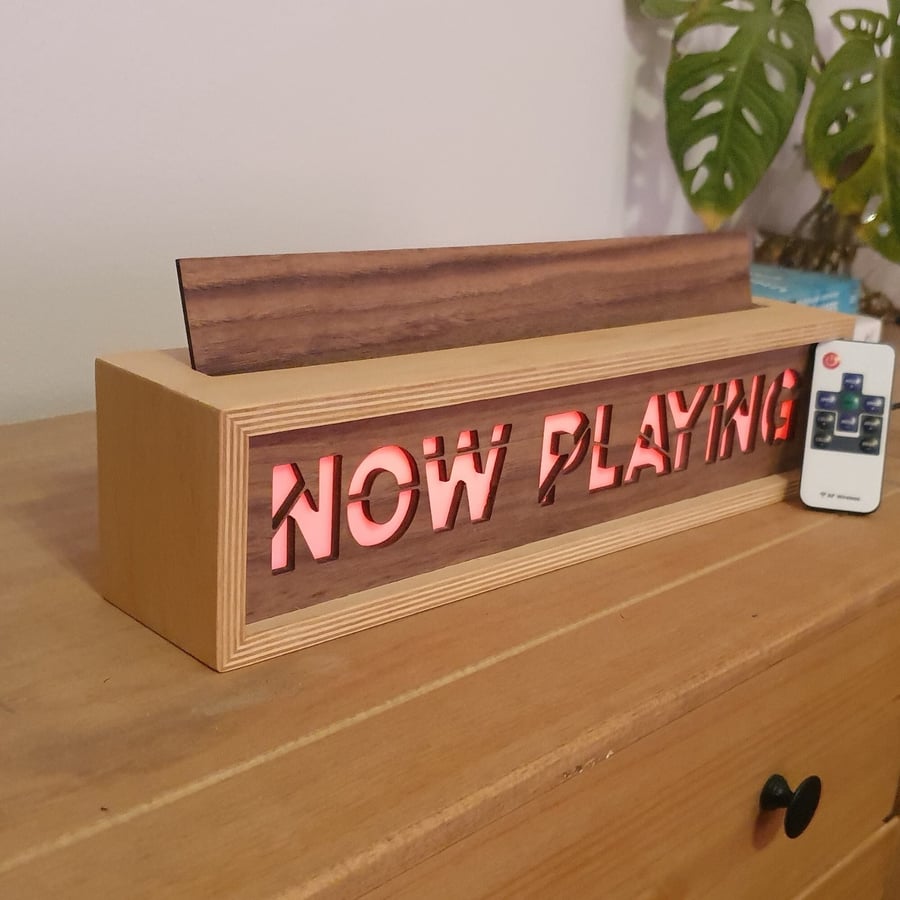 Now Playing Vinyl Record Stand, Walnut Vinyl Record Holder, Premium Birch 