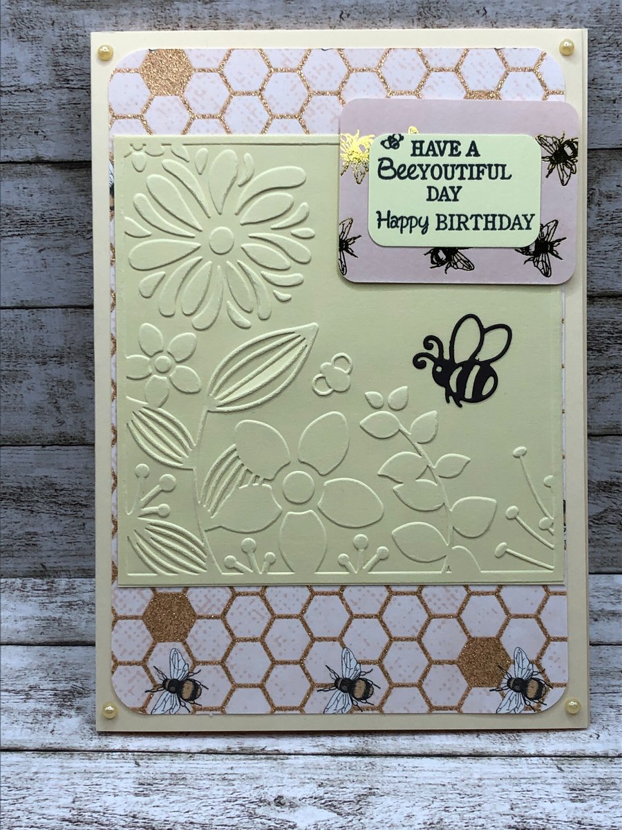 honey bee birthday card