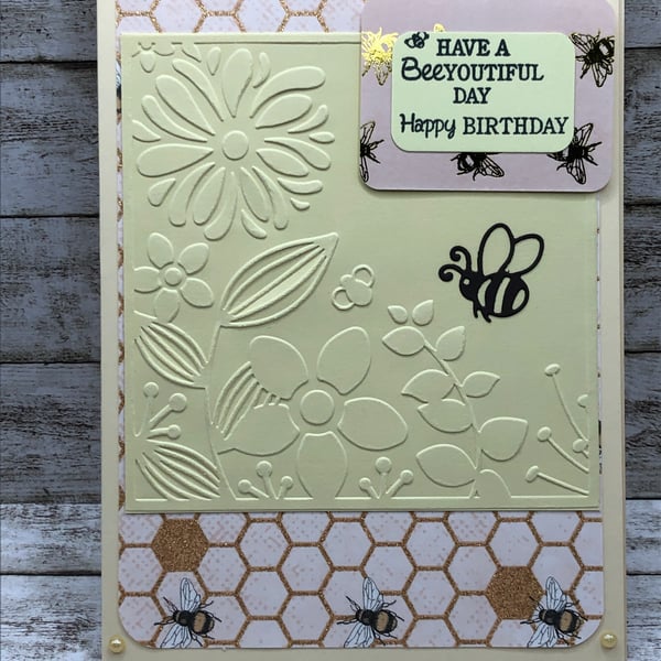 honey bee birthday card