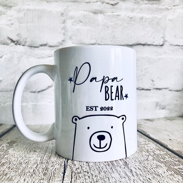 Personalised Papa bear mug