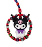 Handmade Halloween Kuromi Round Phone Charm and Bag Charm – Beaded Accessory