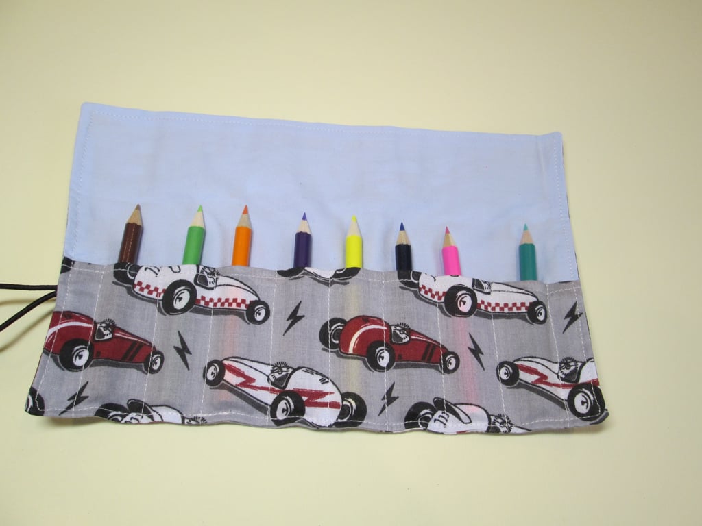 Racing car Fabric Pencil Roll
