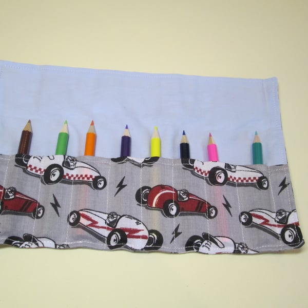 Racing car Fabric Pencil Roll