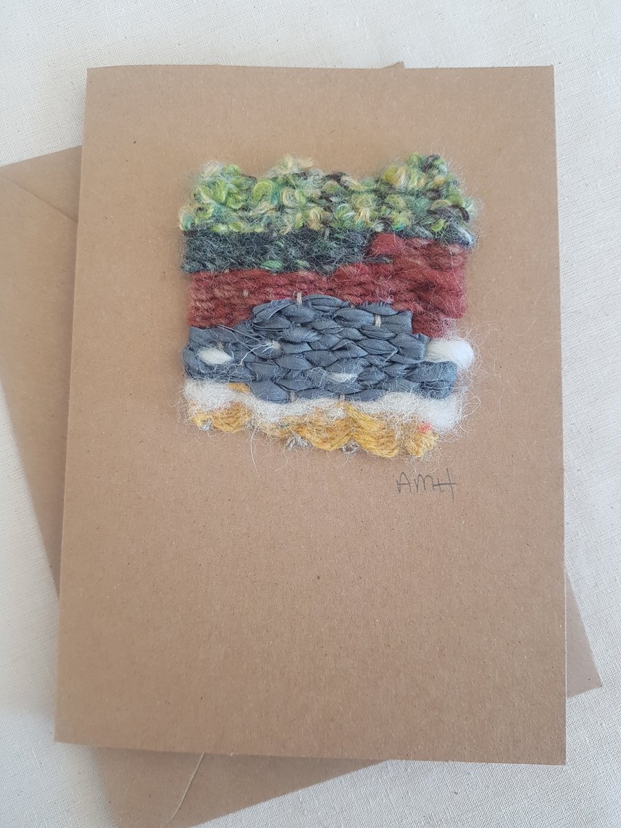 Mini Weaving Greetings Card 'Coastal'