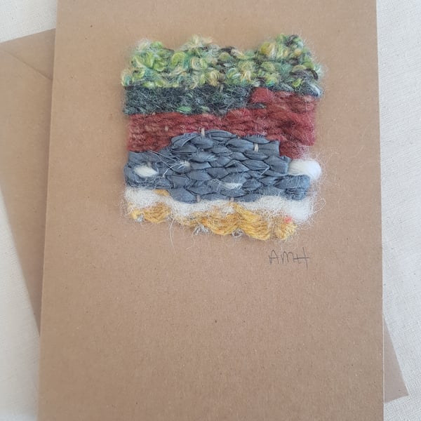 Mini Weaving Greetings Card 'Coastal'
