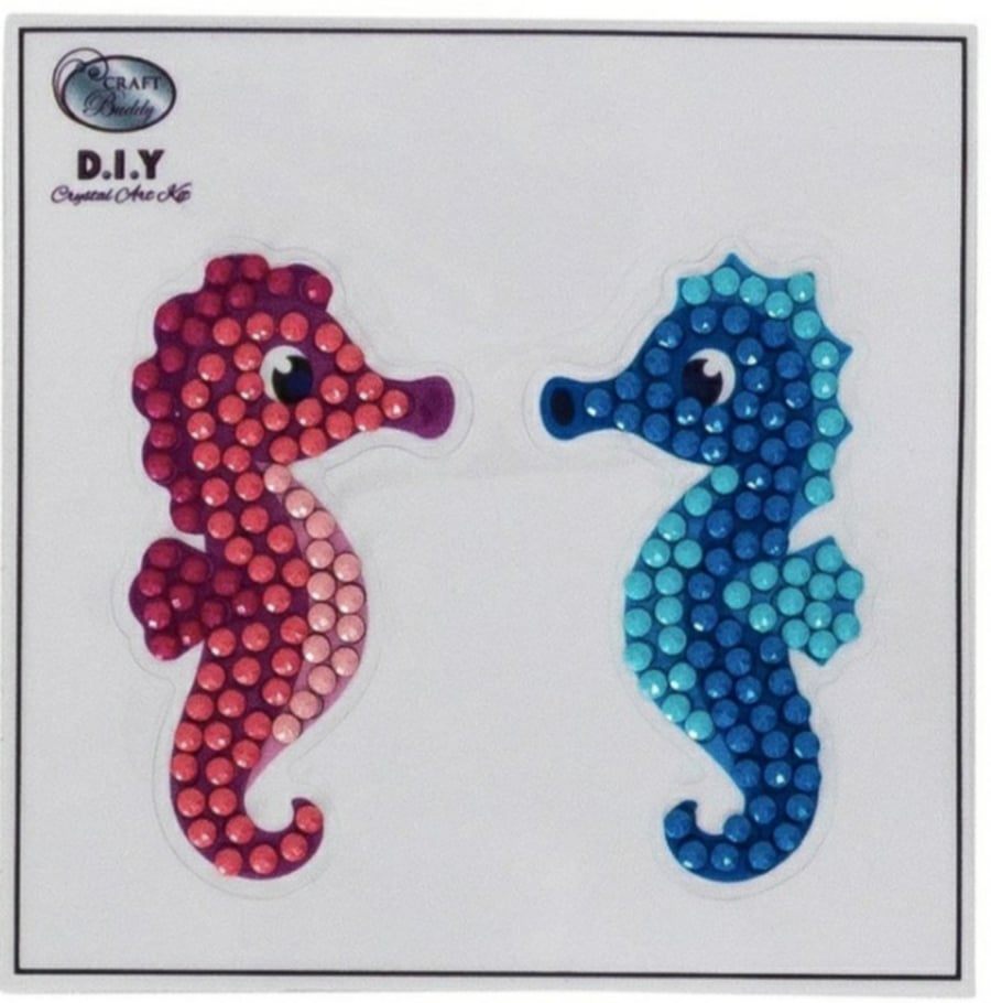 Seahorse motif craft buddy crystal art sticker 