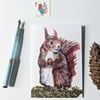 Red Squirrel Blank Greetings Card