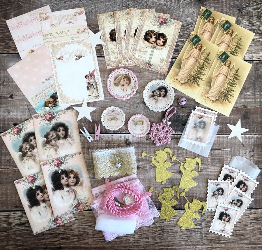 Pink Christmas Angels Inspiration kit