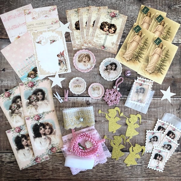 Pink Christmas Angels Inspiration kit