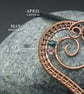 Customisable Copper Wire Weave Heart Birthstone Pendant - 7th Anniversary gift - Image 8