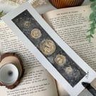 Hand painted moon phase bookmark