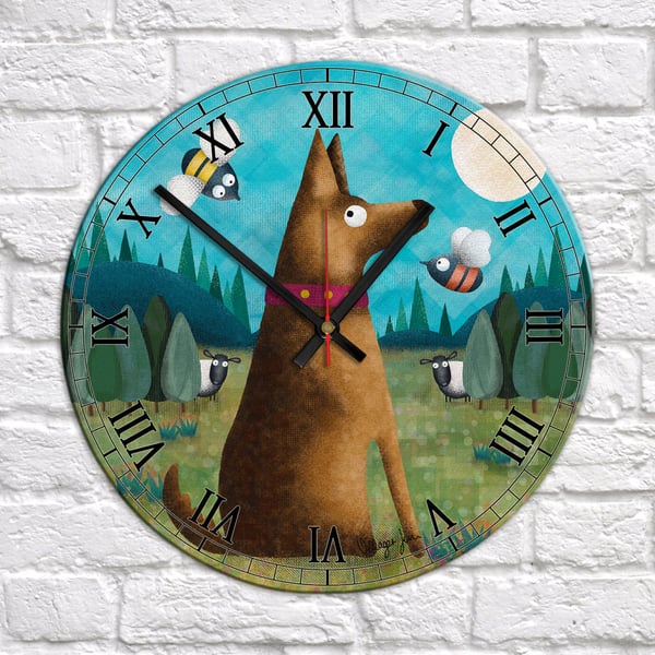 German Shepherd - Dog Art Clock