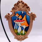 Handmade glass painted window hanging or Christmas tree bauble