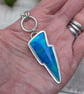 Sterling Silver Blue Aurora Opal Lightning Bolt Long Necklace - JBJ2066 - Image 2