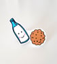 Retropins - Kawaii Milk and Cookie shrink plastic pin - Image 2