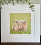 Highland Cow Mounted Print