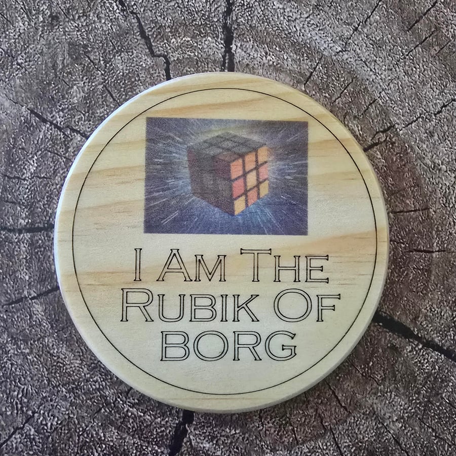 Star Trek Inspired Rubic coloured Coasters - 2 designs, 2 shapes