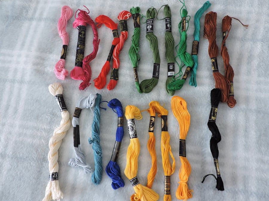 Assorted Lot of Embroidery Threads