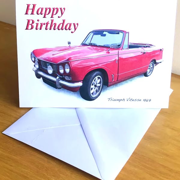 Triumph Vitesse 1967 - Birthday, Anniversary, Retirement or Plain Card